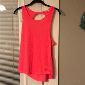 Neon pink tank.